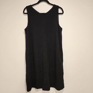 Eileen Fisher Little Black Dress Viscose Silk Blend Minimalist Medium Women